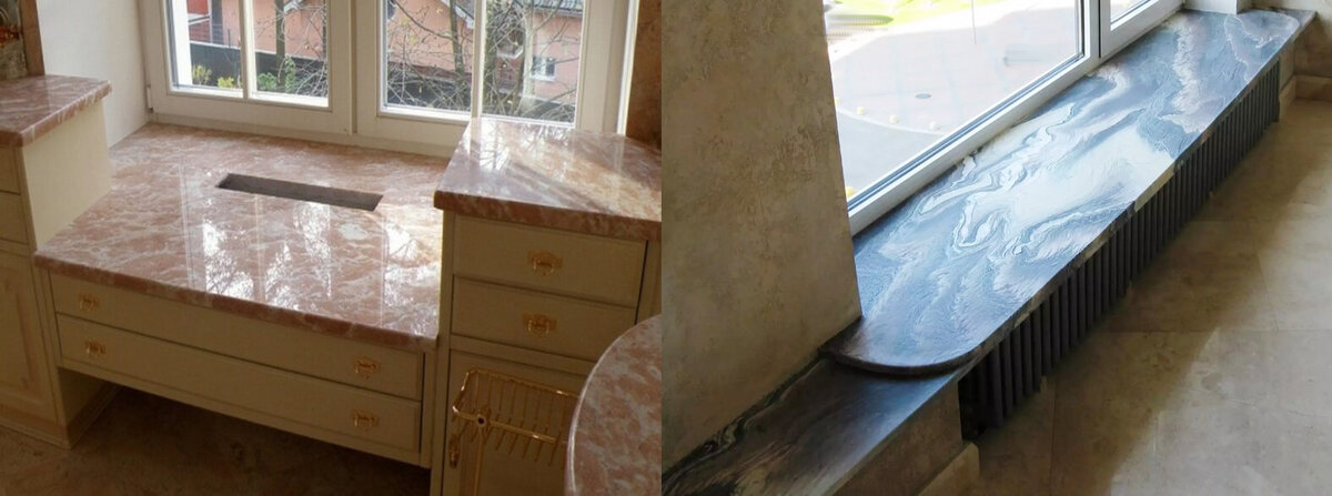 Подоконники из гранита и мрамора
