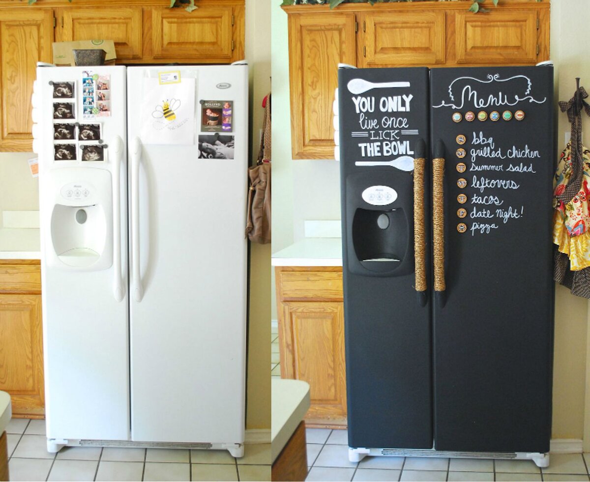 Как декорировать холодильник: роспись «Двойная суть»