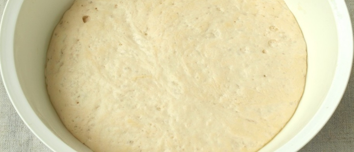 3. Аккуратно замешиваете мягкое тесто, смотрите по консистенции, возможно, нужно будет добавить еще немного муки. Оставляете в смазанной маслом миске примерно на полчаса, под крышкой.