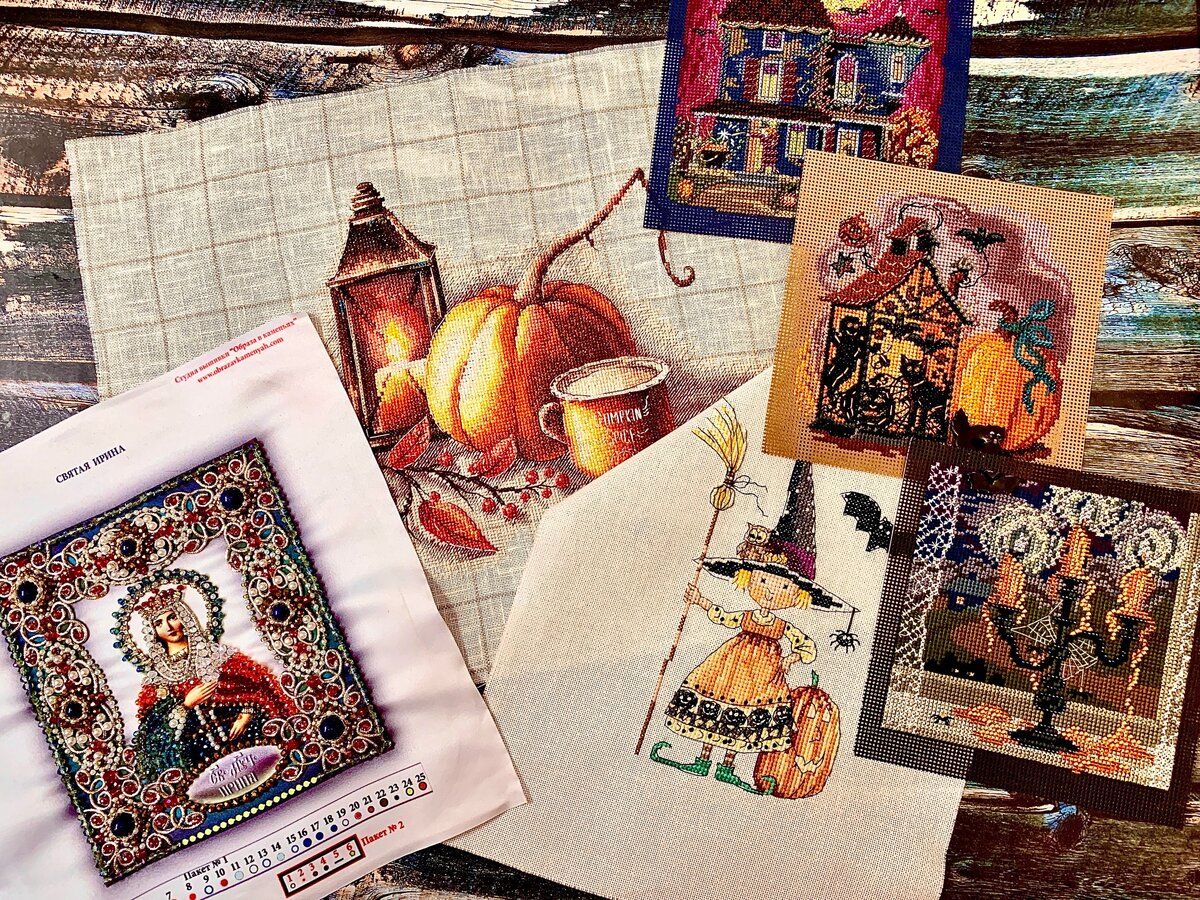 Все мои вышитые работы  осенью 2020 года