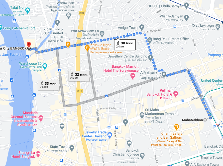 Карта метро бангкока на русском