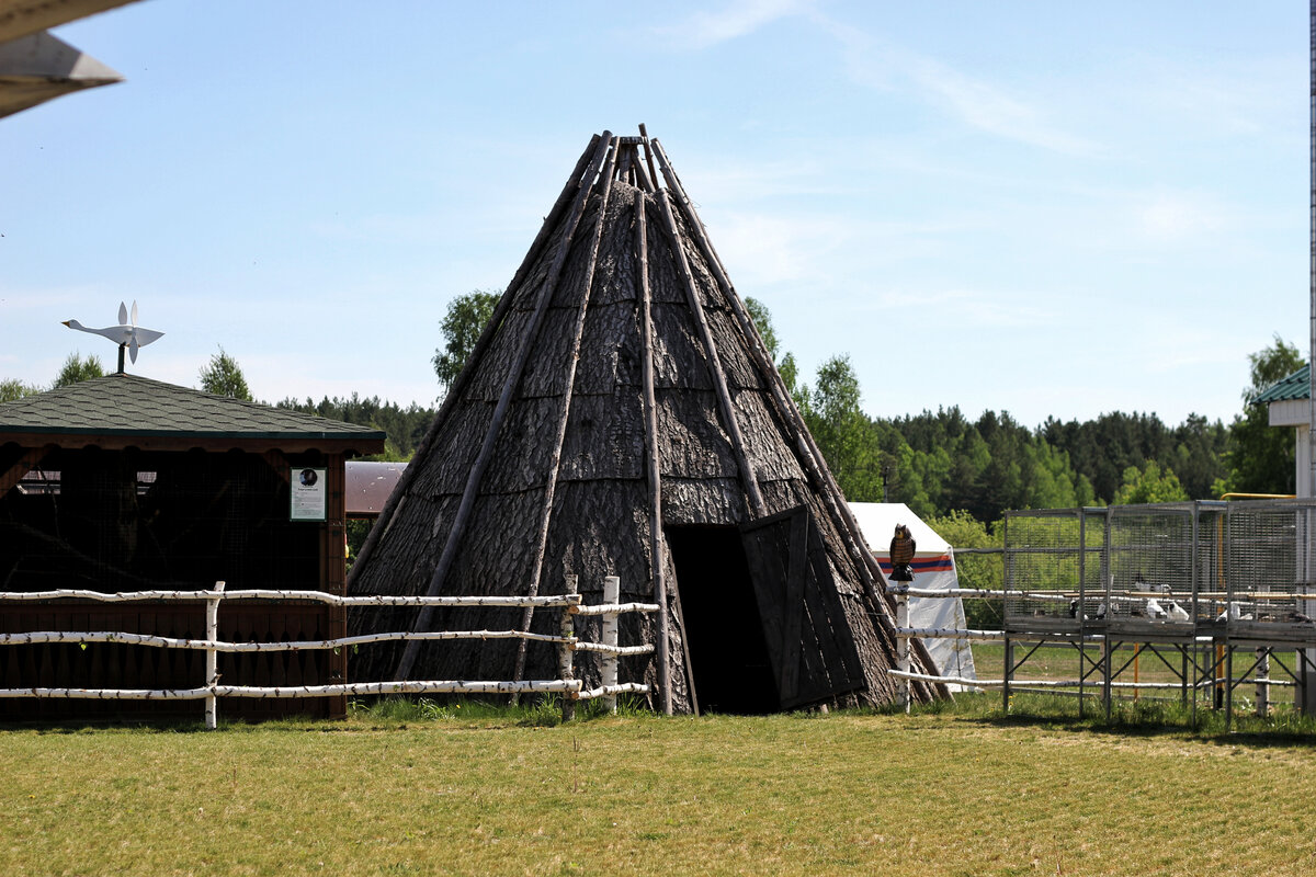 Алтайская юрта выполнена из коры дерева