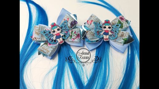 Заколки для волос из репсовых лент МК Канзаши / Hair clips from REP ribbons