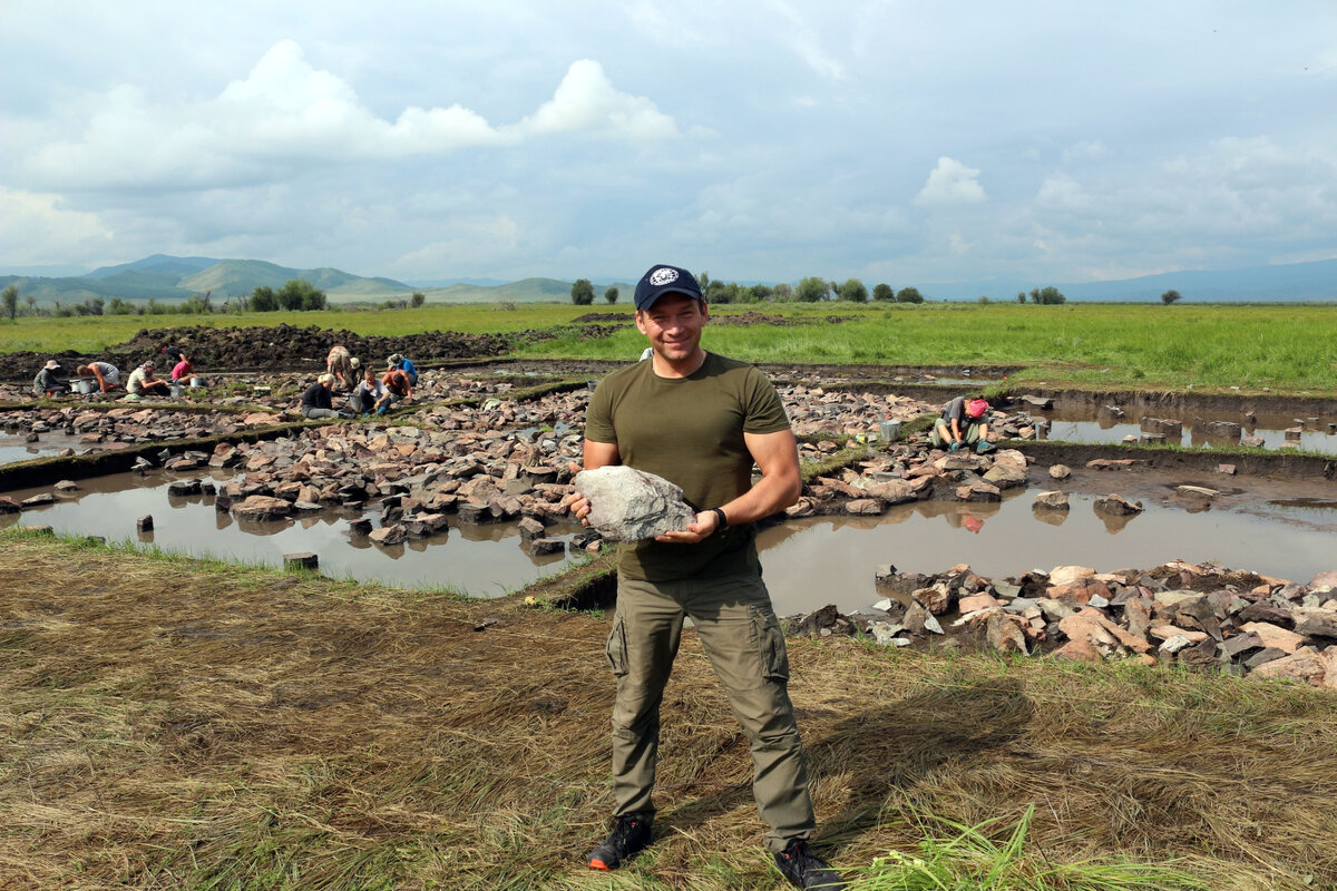Автор во время экспедиции "Туннуг" в тувинской Долине царей