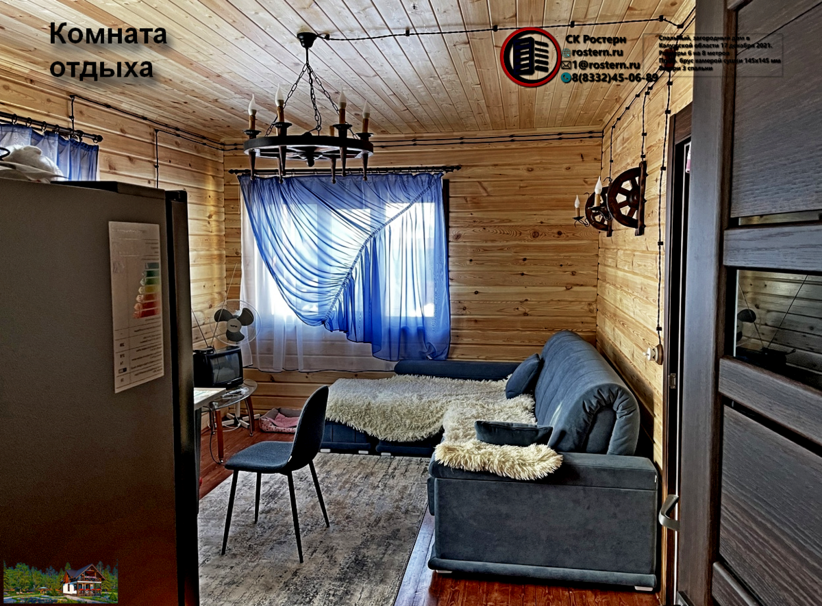 первый этаж спального домика 6х8. источник фото: https://rostern.ru/