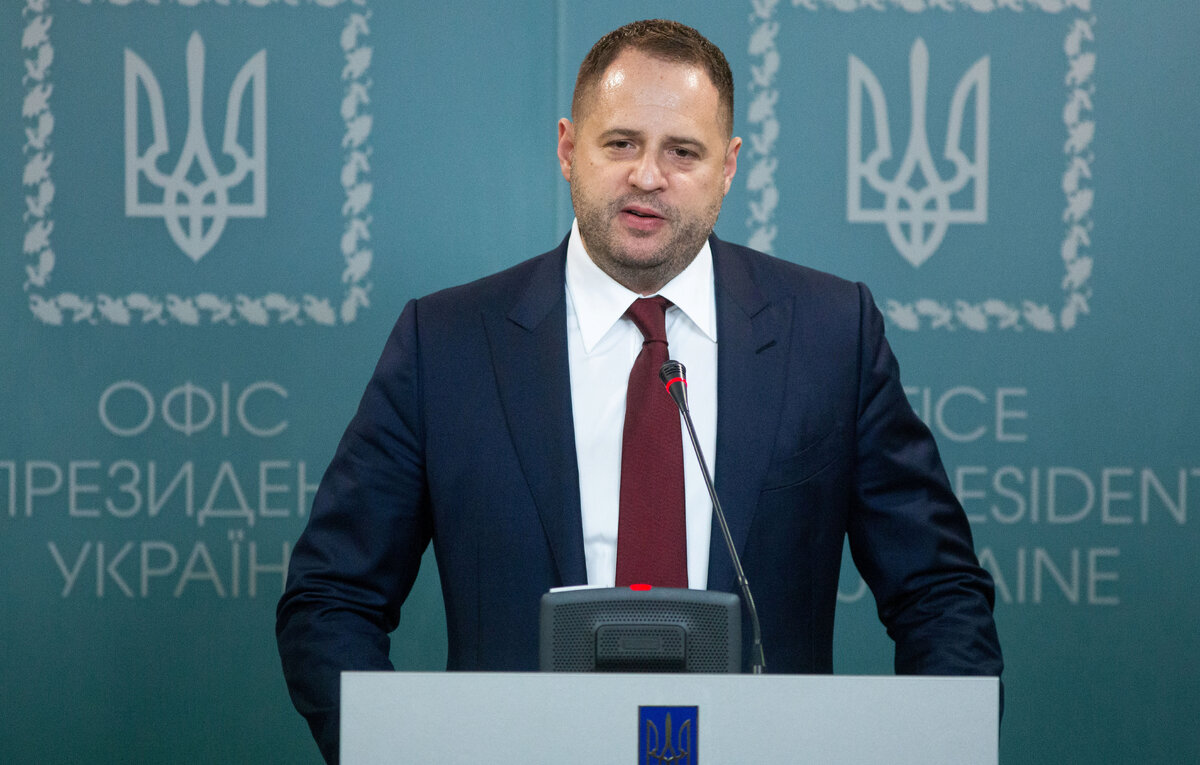    Глава офиса президента Украины Андрей Ермак  Ukrainian Presidential Press Service/Handout via REUTERS