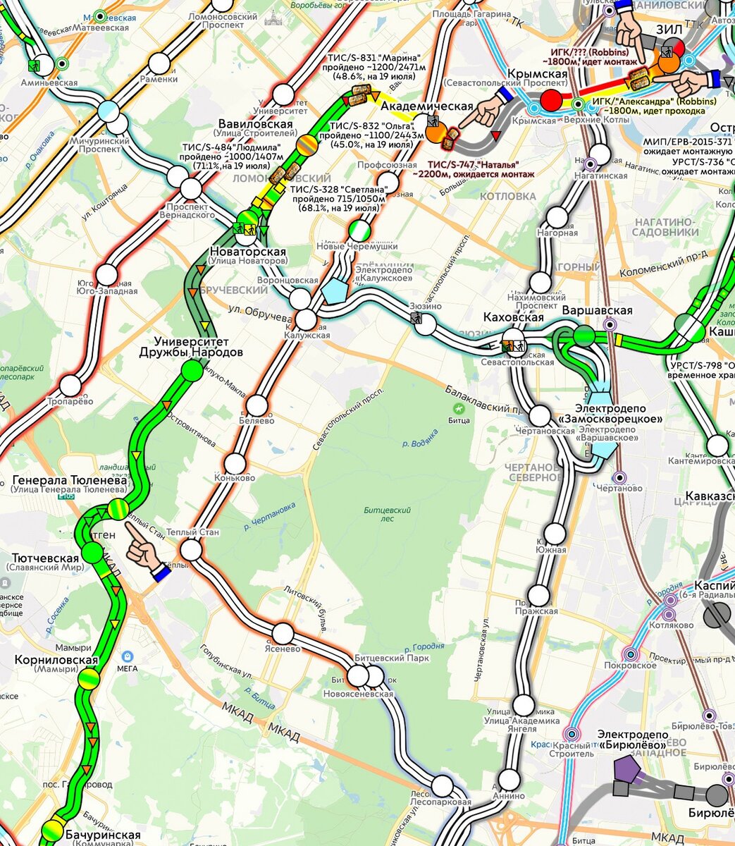 Метро бачуринская на схеме метро