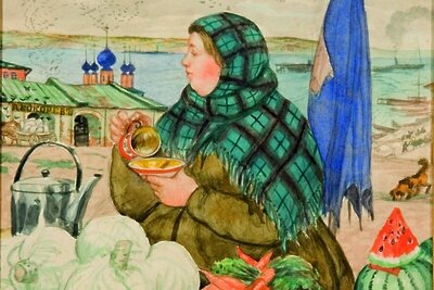    Работа Бориса Кустодиева «Русь купеческая» © Пресс-служба Министерства культуры и туризма Московской области