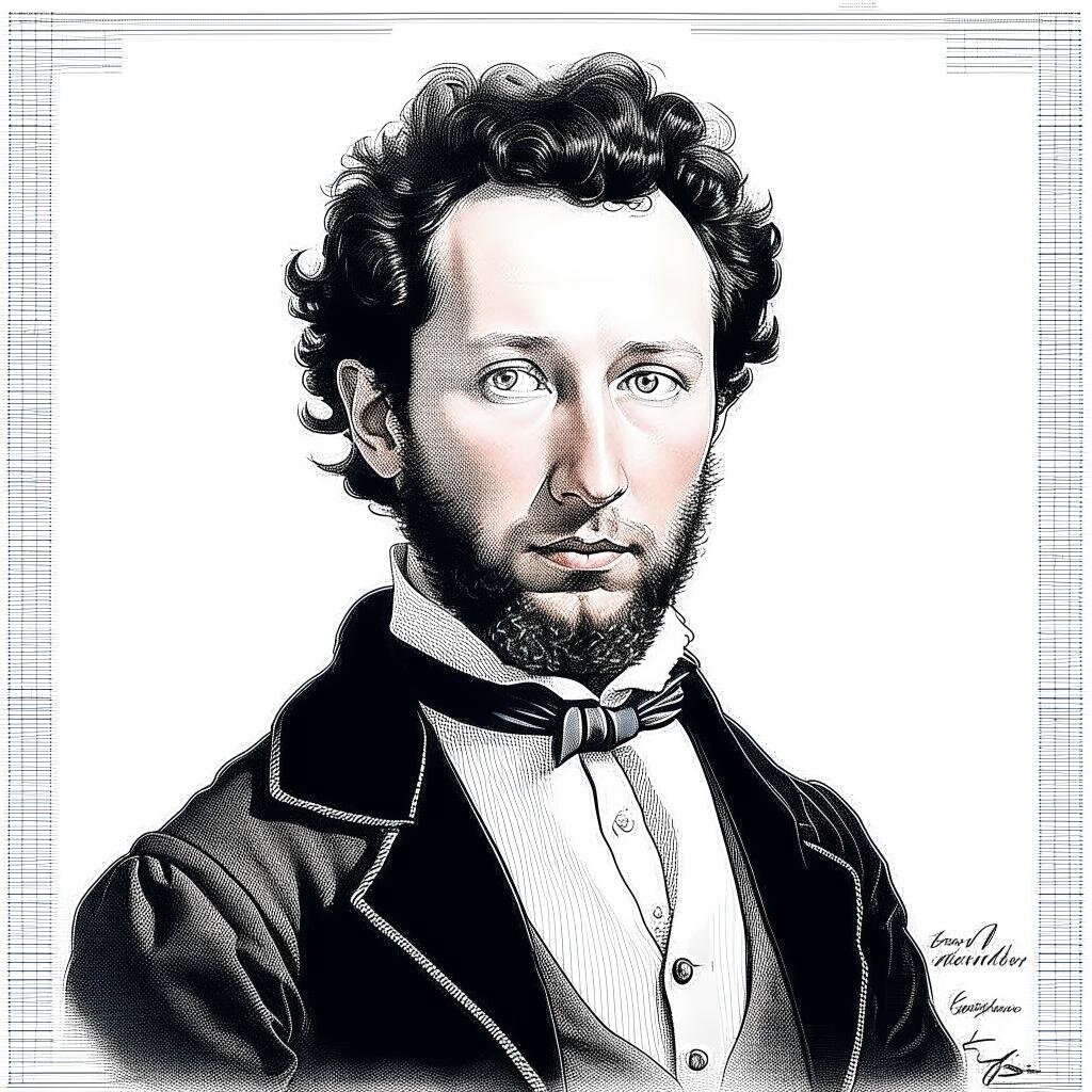 А.С.Пушкин в изображении нейросети. 