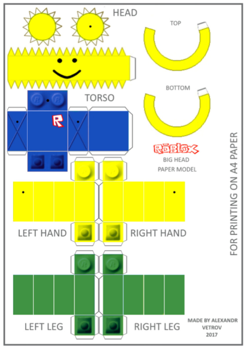 НУБ BIG HEAD ИЗ БУМАГИ 📄 [РОБЛОКС]