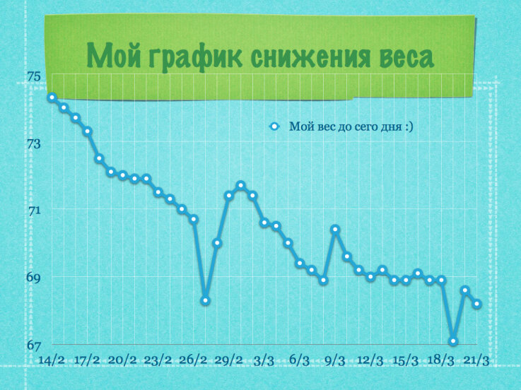 График снижения веса образец