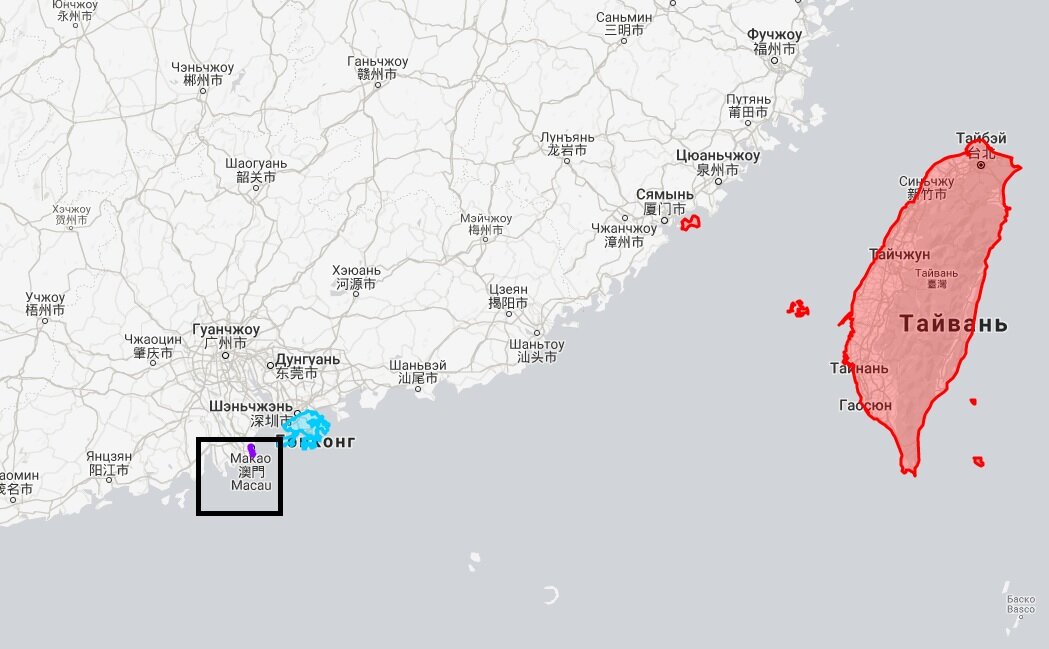 Китай тайланд расстояние. Расстояние от Китая до Тайваня. Тайвань и Гонконг на карте.