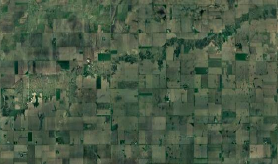 Скриншот из Гугл-Карт, наглядно показывает суть гомстед-акта 