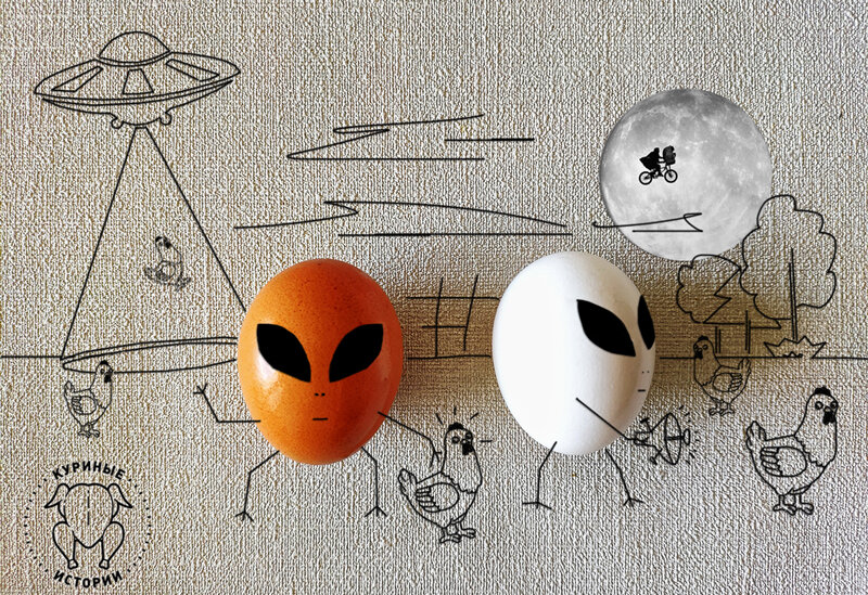 Пьер и Коко в образе пришельцев захватывают куриц