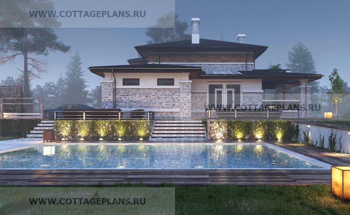 3-й фасад дома. Источник фото: https://www.cottageplans.ru