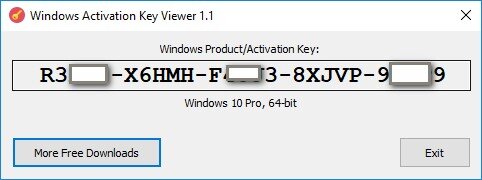 Посмотреть ключ активации Windows