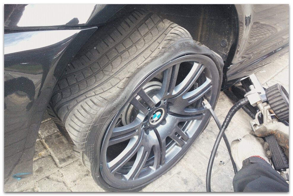 bmw, заправка азотом, накачка шин