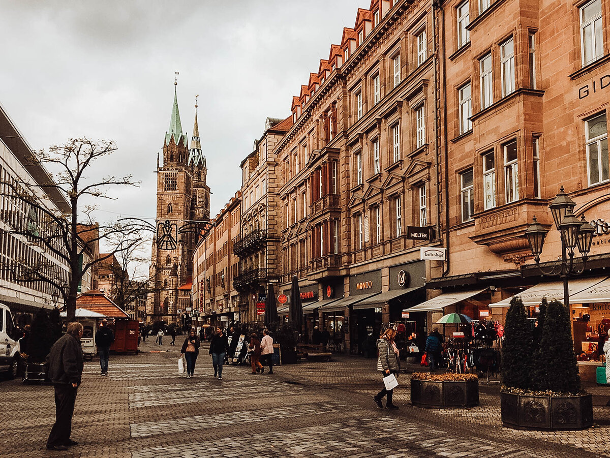 Центр Нюрнберга, "пряничные" домики, как будто попадаешь на съемки фильма