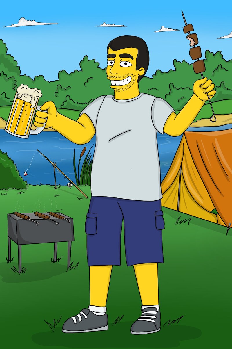 Оказалось, не так то просто передавать особенности человека, когда у тебя минимум изобразительных средств в рамках стиля, но "заказчик" остался доволен=)