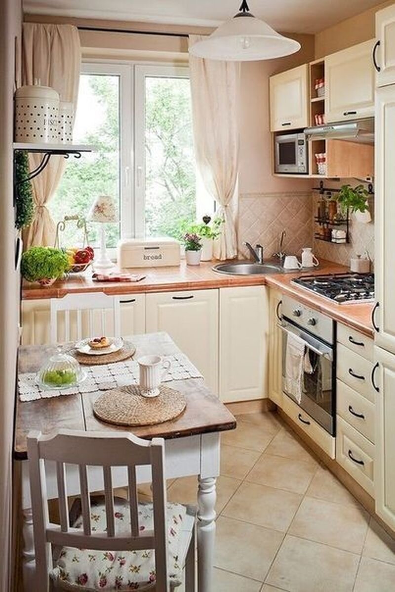Секреты удачного дизайна для маленькой кухни площадью 6 кв. м.