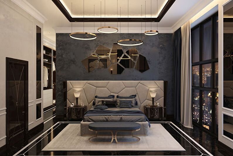 Вид на изголовье кровати