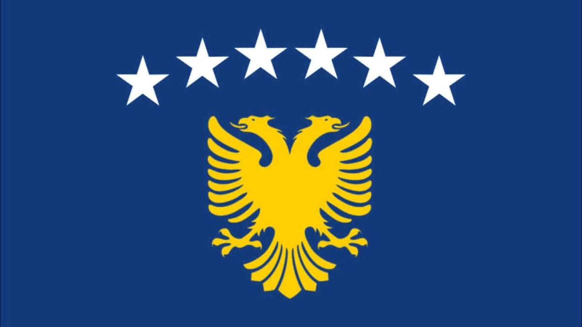 540x960px, free download Flag of Kosovo, multicolored abstraction, Kosovo mosaic