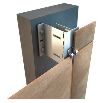 Крепление алюминиевой подсистемы керамогранит Оптима верттикальная (на ТАВРЕ 70*50*2 мм.)