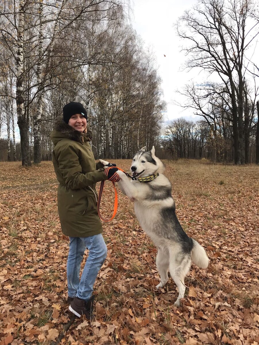 Автор и ее пес Орион)