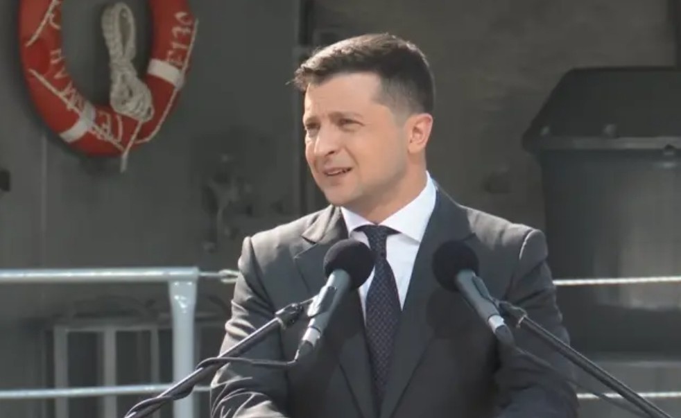 Зеленский обратился к морякам. Скриншот