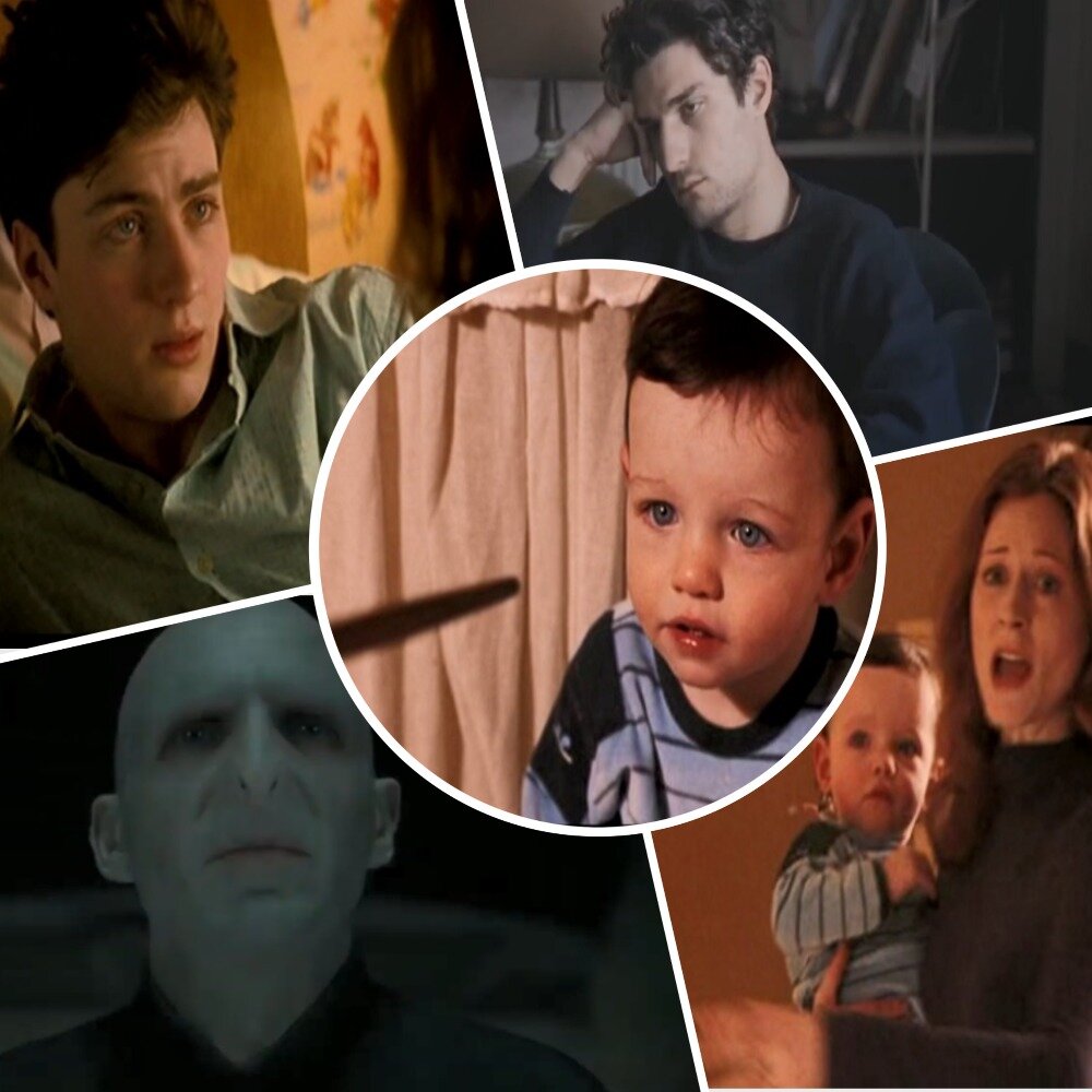 Коллаж авторский, а каждый его фрагмент (картинка) - нарезка из видео, сделанного специально под годовщину смерти Поттеров