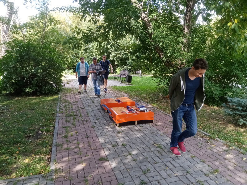 Сканирование радаром Сквера Памяти жертв сталинских репрессий