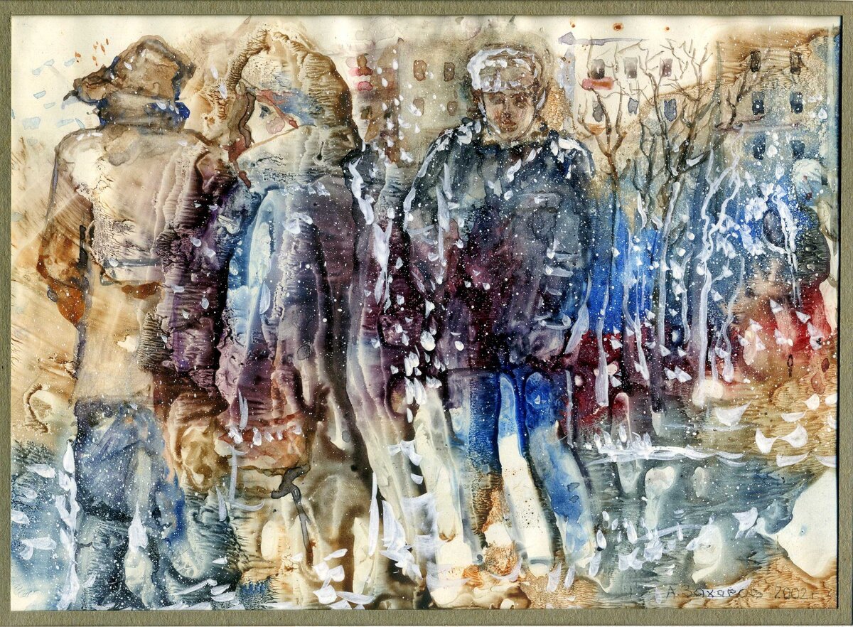 Г. Захаркин "Снег в городе"