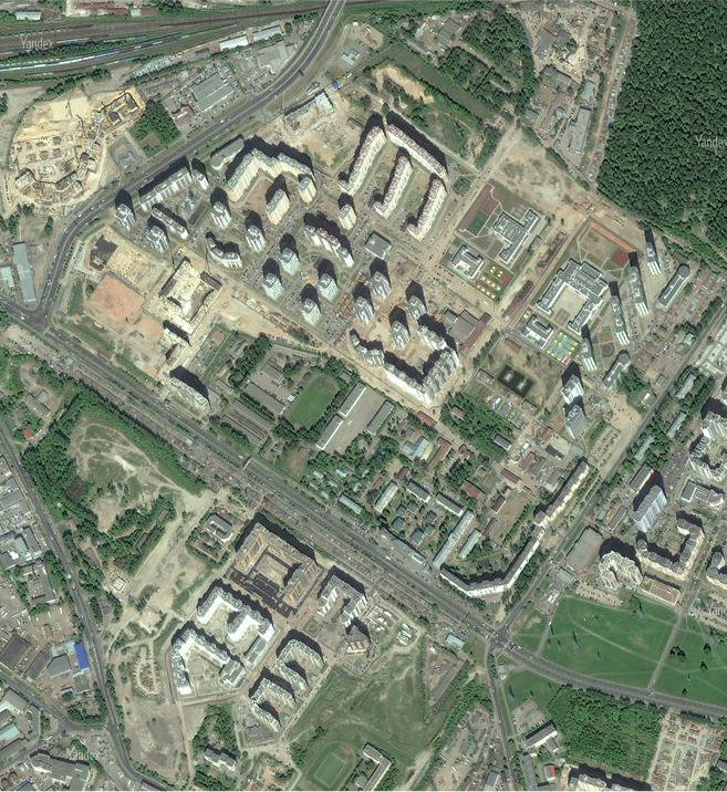 Пример: 25-26 квартал в районе пр. Маршала Блюхера. Тут был бывший артиллерийский ремонтный завод. На его месте возникла жилая застройка.