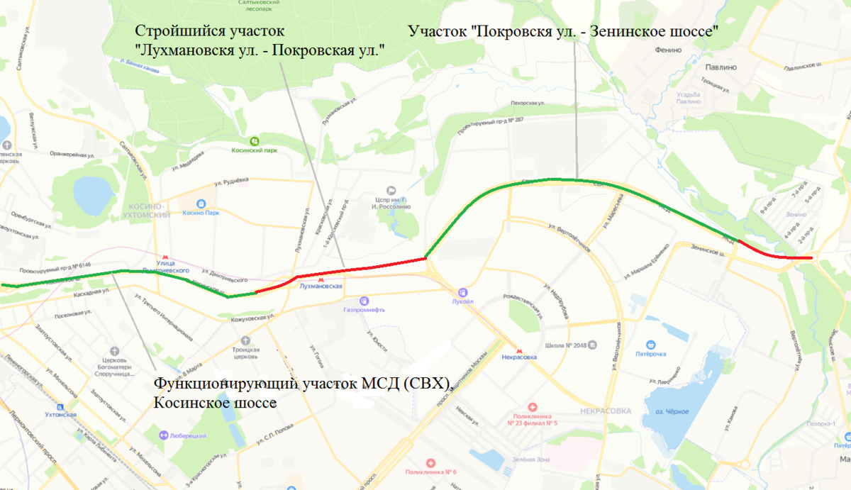 Проект мсд на карте москвы