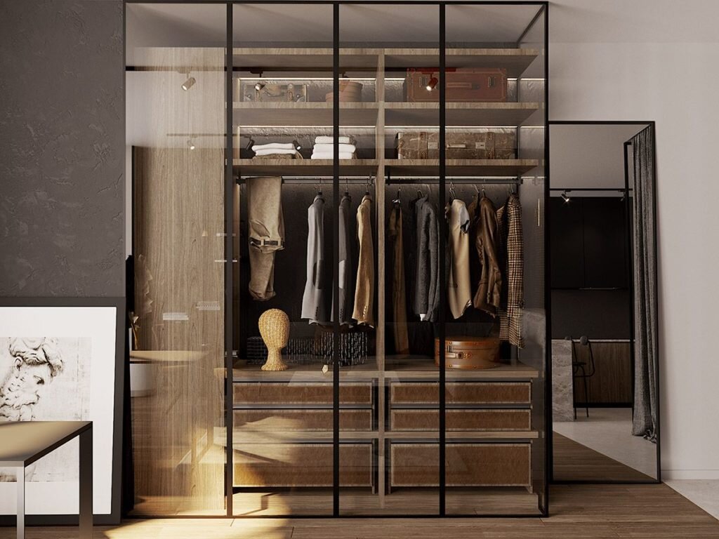 Стильно и элегантно. Гармония теплых и холодных оттенков в просторной минималистичной студии