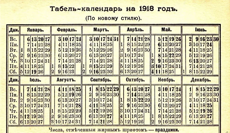 Календарь на 1582 год Почему в России не было дней с 1 по 13 февраля в 1918 году, а люди с такими дата