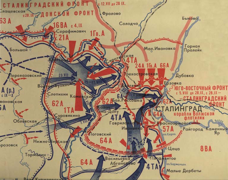 Карта обороны сталинграда в 1942 году