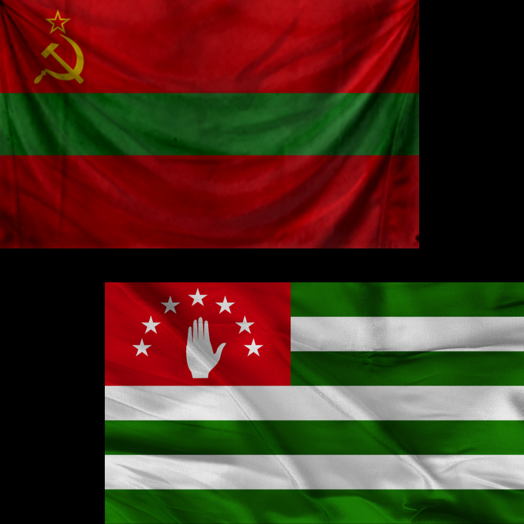Флаги ПМР и Абхазии