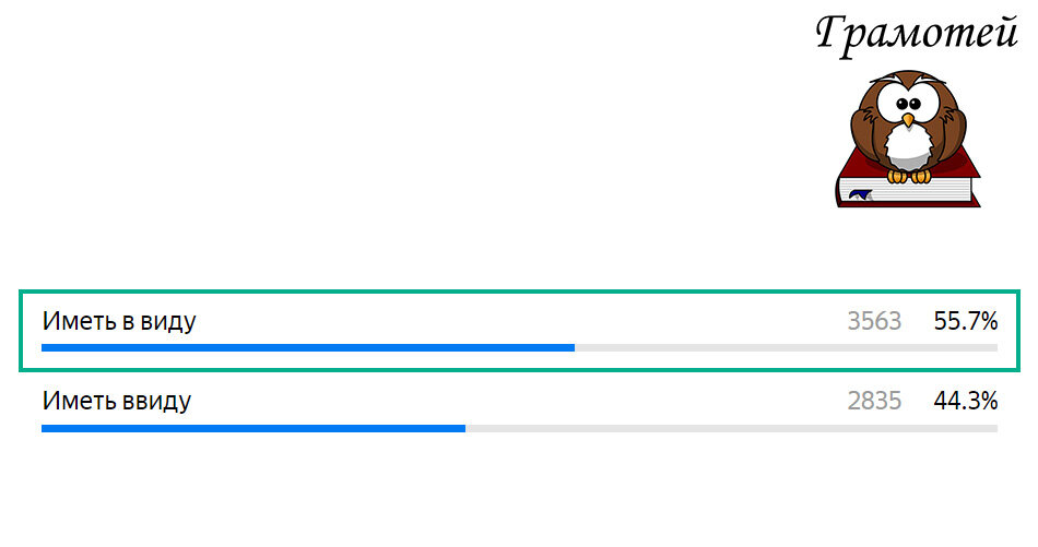 Пиши правильно: Иметь в виду. Фото автора