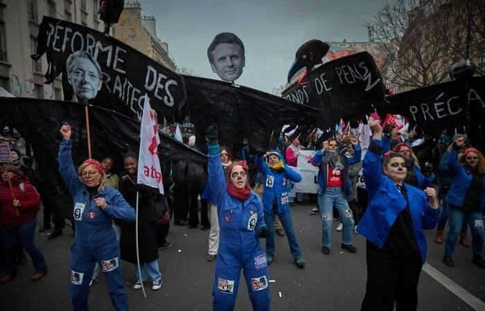 Фото: Протесты против пенсионной реформы в Париже, Франция. (Kiran Ridley/Getty Images)