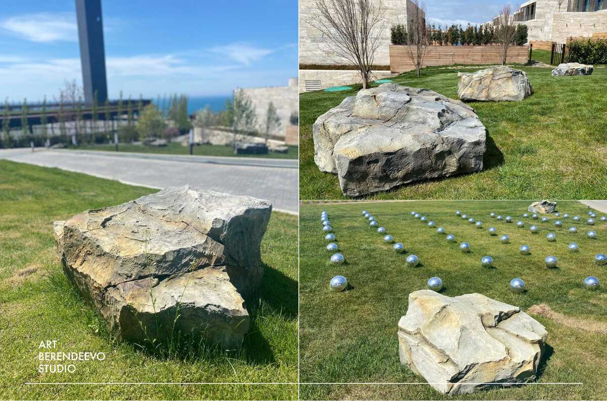 Декоративные камни из арт бетона | Гостиничный комплекс Mriya Resort&Spa | ART BERENDEEVO STUDIO