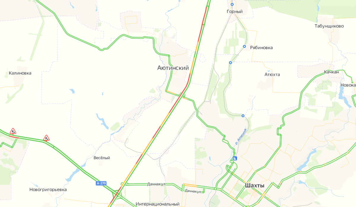 Карта ростовской обл пробки