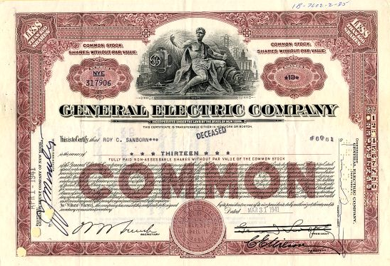 Акция General Electric Company