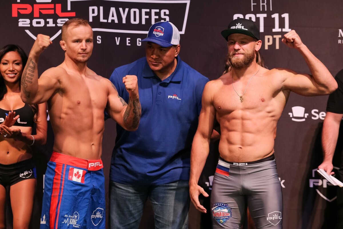 Николай Алексахин и Джесси Ронсон на взвешивание.