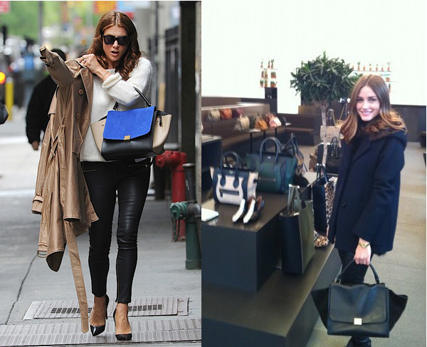 На фото у обеих дам - Celine Trapeze