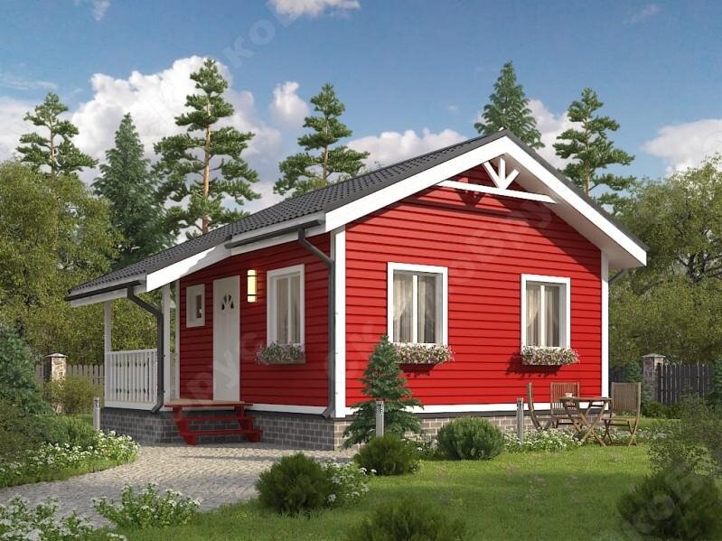 Рисунок 1. Проект каркасного дома Карелия Д-1