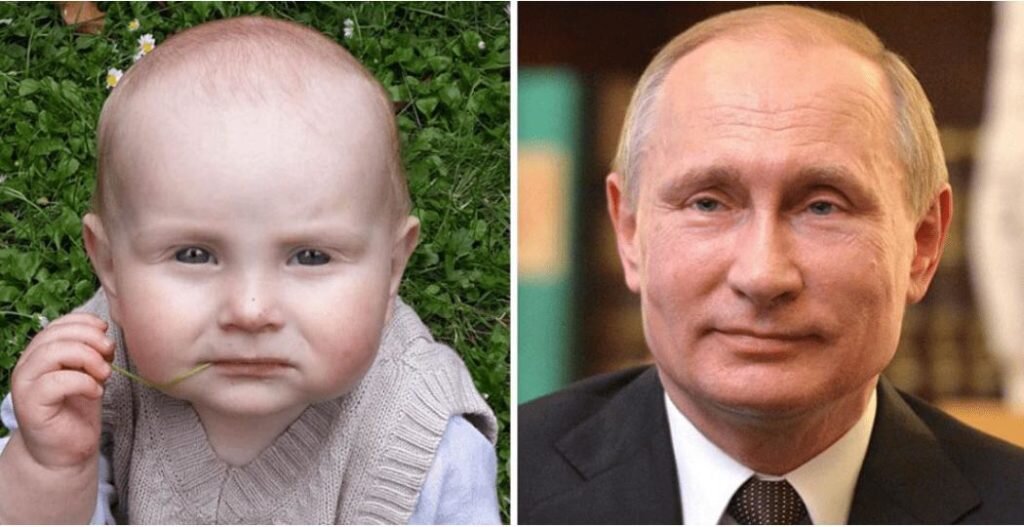 Взрослые похожие на детей. Дети известных людей. Ребенок похожий на Путина.