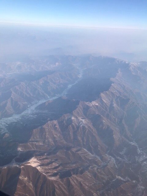 Горы-холмы на подлете к Пекину