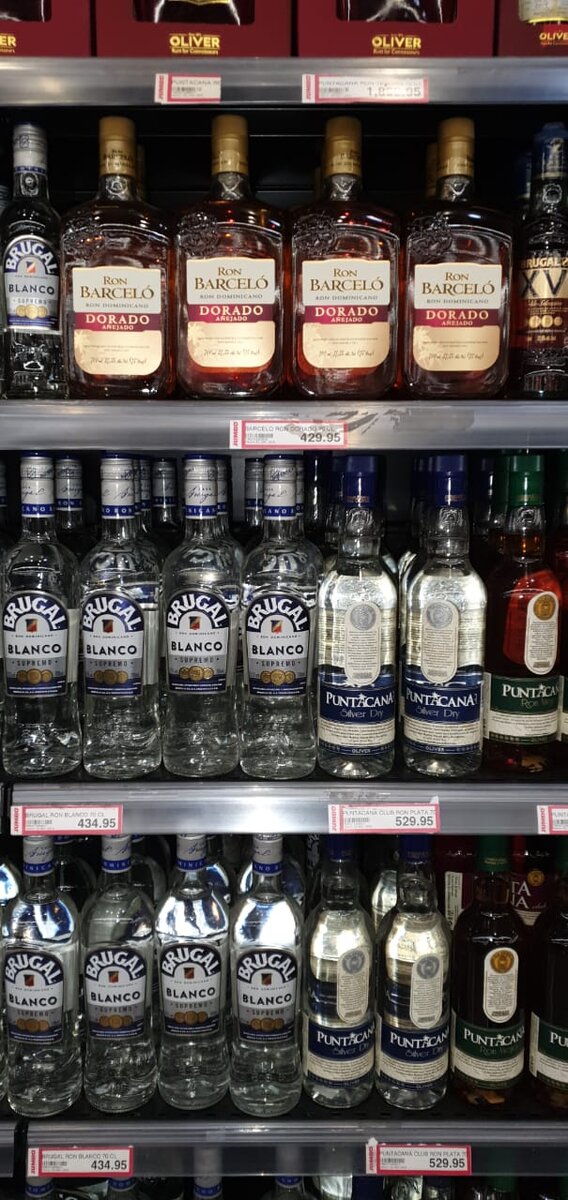 Выбор рома в крупных супермаркетах Доминиканской республики очень широк.Вполне можете обнаружить до десятка местных марок, не считая импортные.