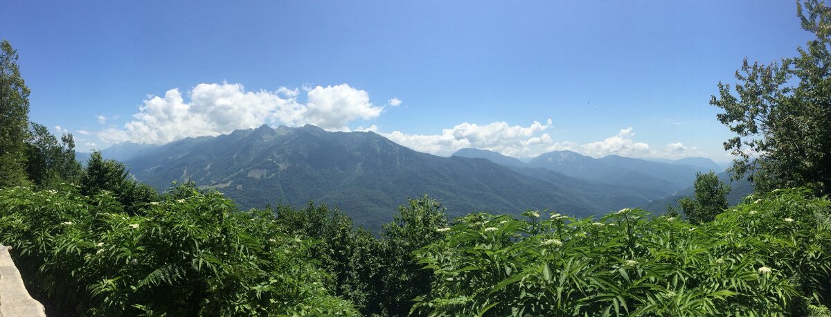 Панорама с перевалочного пункта.